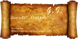 Gurzó Ildikó névjegykártya